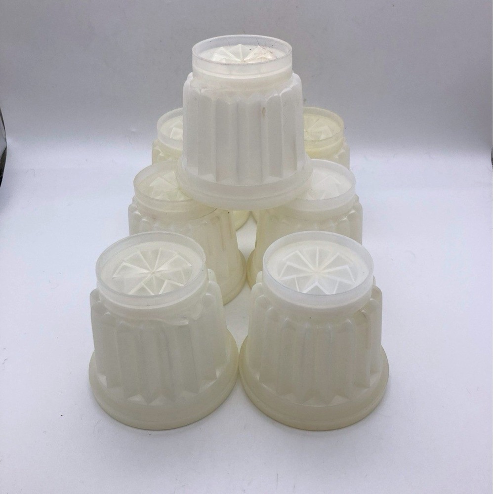 Vintage Tupperware Dessert Parfait Jello Pudding Cups W/Lids Set Of 7 H4